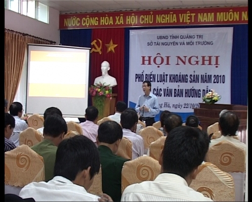 Hội nghị tập huấn pháp luật về khoáng sản tại tỉnh Quảng Trị