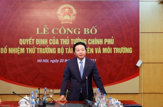 Bộ trưởng Bộ TN&MT Trần Hồng Hà phát biểu tại buổi Lễ