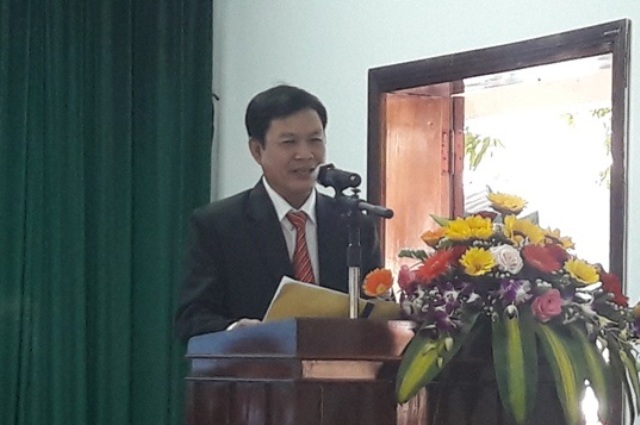 Liên Đoàn trưởng Trần Văn Thảo trình bày báo cáo tại Hội nghị
