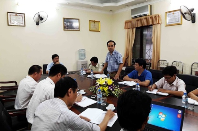 Liên Đoàn trưởng Vũ Quang Lân báo cáo kết quả thực hiện nhiệm vụ 6 tháng đầu năm 2016